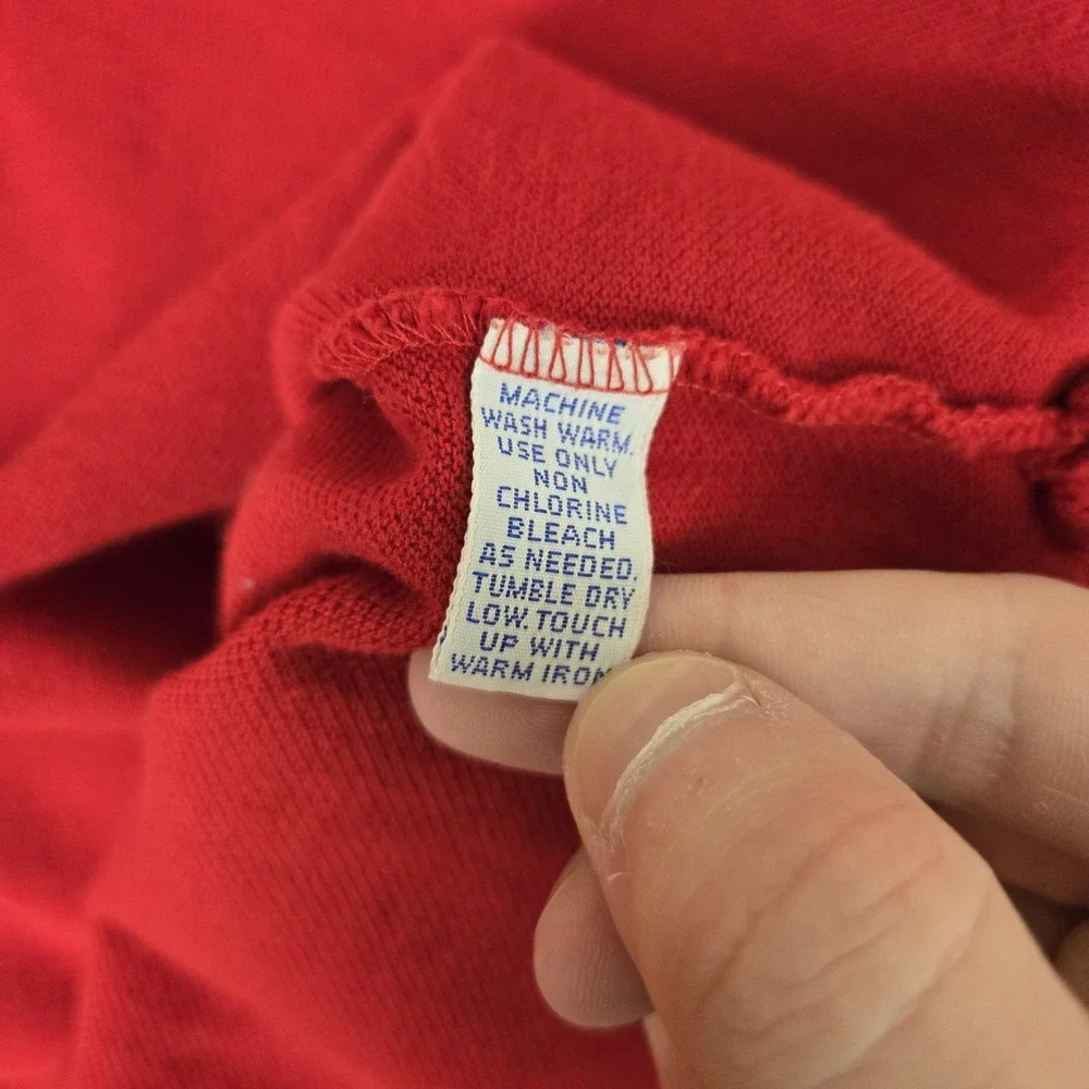 Polo Ralph Lauren Polo Shirt Mens Large Red Vintage USA Made Short Sleeve Preppy